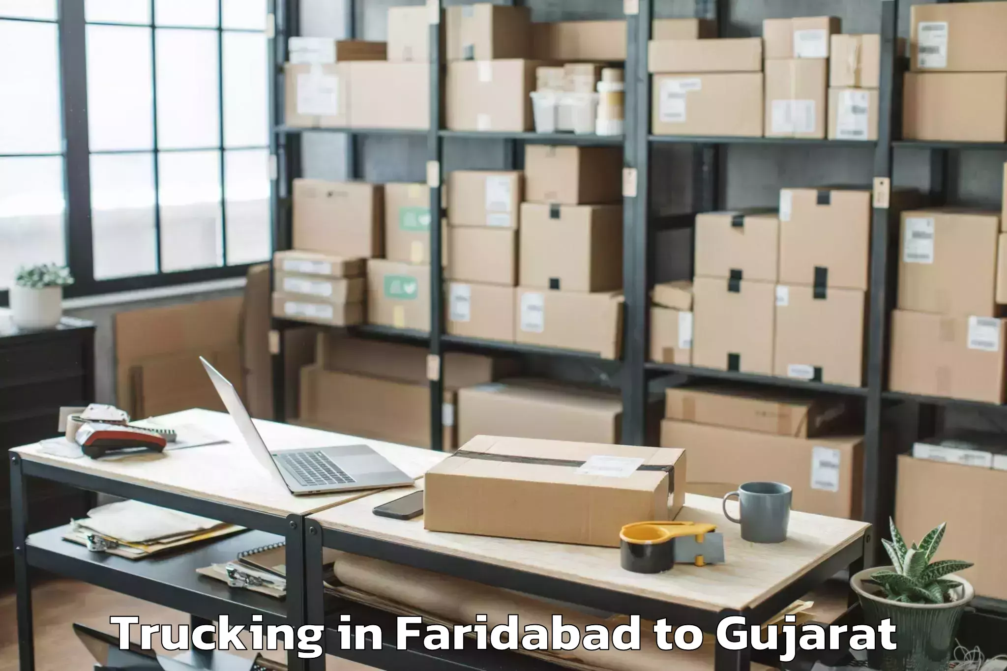 Faridabad to Harij Trucking Booking